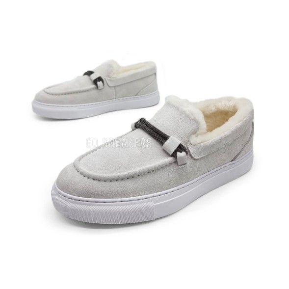 Унисекс зимние мокасины Brunello Cucinelli Moccasins Winter White