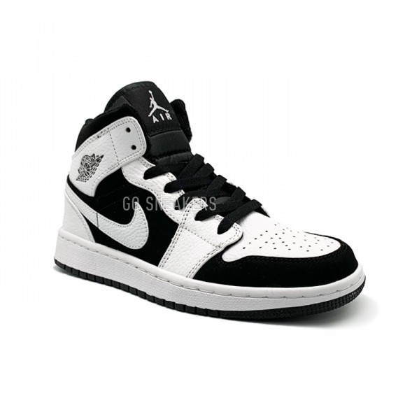 Женские кроссовки Nike Air Jordan 1 Mid Black/White
