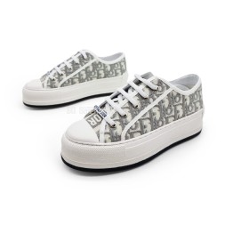 Dior Woman White Grey Platform