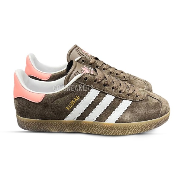Женские кеды Adidas Gazelle Suede Brown Coral