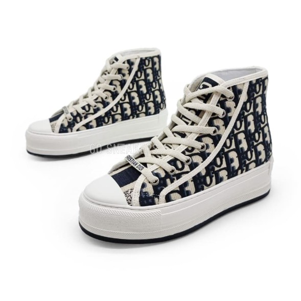 Женские кроссовки Dior Sneakers High Platform White/Black