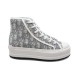 Женские кроссовки Dior Sneakers High Platform White/Grey