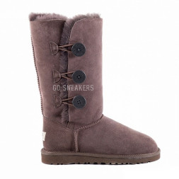 Tall Bailey Button Triplet II Chocolate