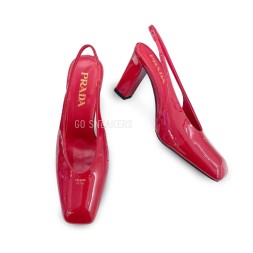 Prada Leather Pumps Red