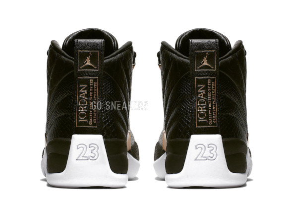 Унисекс кроссовки Nike Air Jordan 12 Retro Black Metallic Gold White