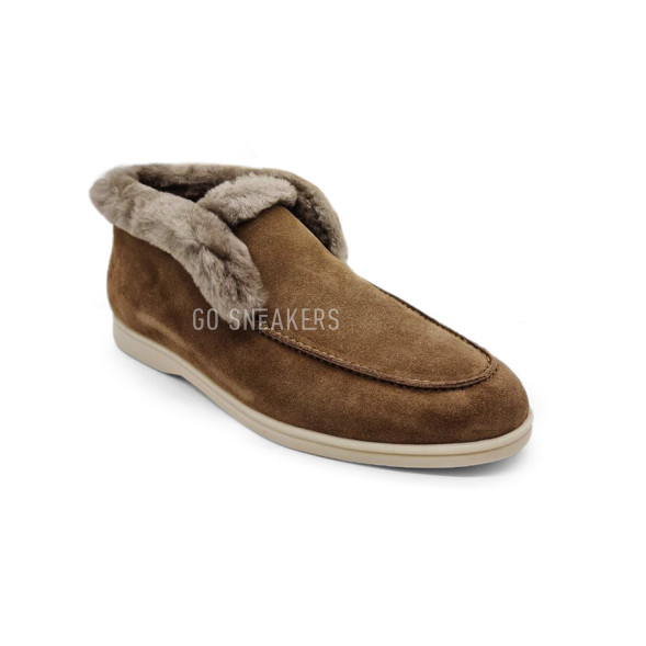 Унисекс ботинки Loro Piana Open Walk Dark Brown