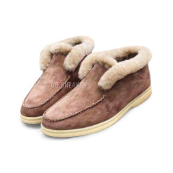 Loro Piana Open Walk Chestnut Suede