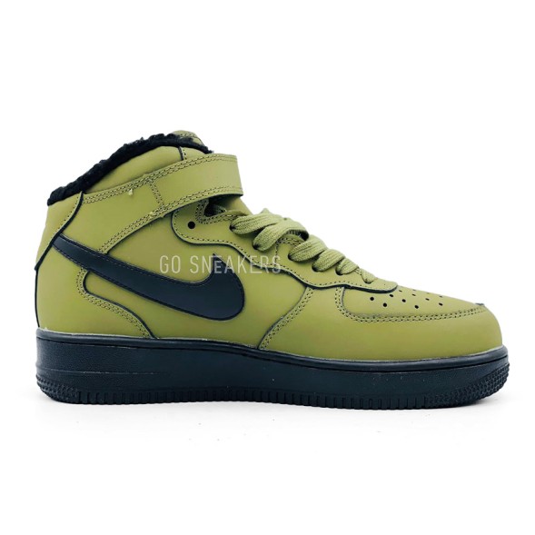 Мужские зимние кроссовки Nike Air Force 1 Mid Winter Man Green 