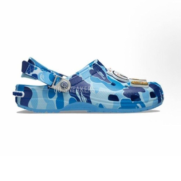 Унисекс сандалии Crocs Classic Clog A Bathing Ape Camo Blue