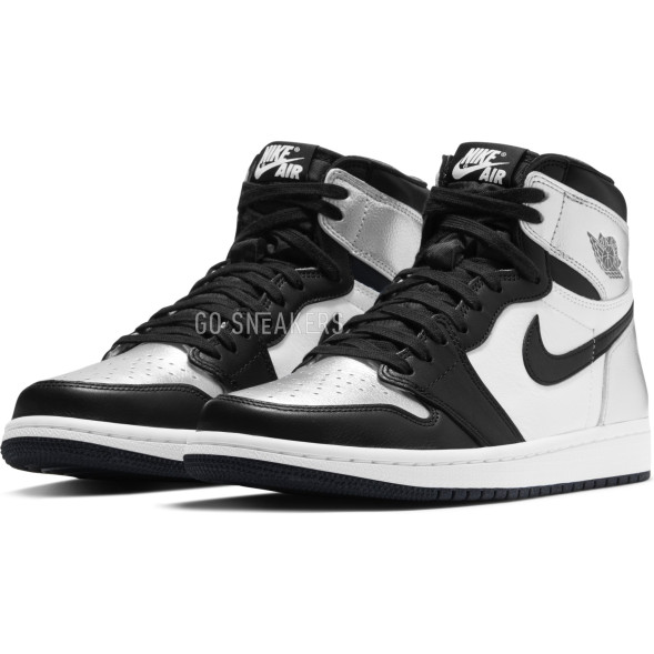 Унисекс кроссовки Nike Air Jordan 1 Retro High Silver Toe