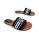 Женские шлепки Louis Vuitton Flip-flops Low Textile White/Black