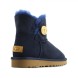 Женские непромокаемые мини угги с пуговицей Bailey Button Mini Navy II