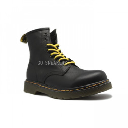 Женские ботинки с мехом Dr. Martens Black