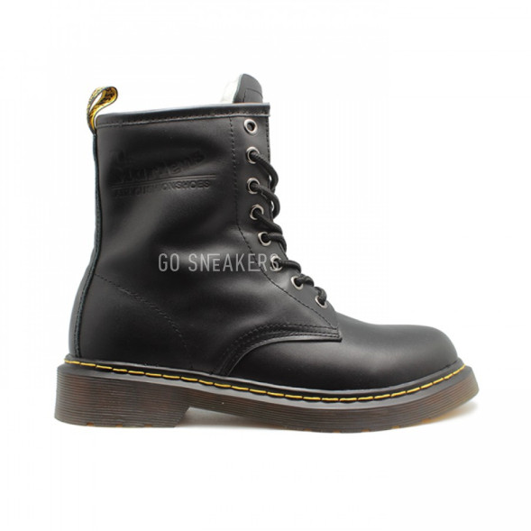 Женские ботинки с мехом Dr. Martens Black 1