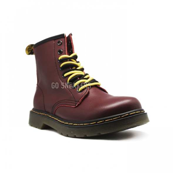 Женские ботинки с мехом Dr. Martens Cherry Red