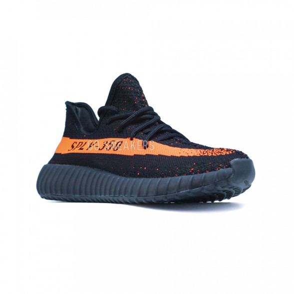 Женские кроссовки Adidas YEEZY 350 SPLY Black-Orange