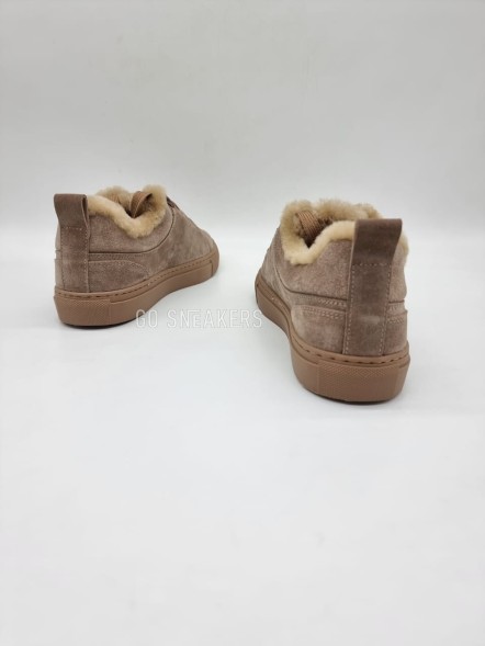 Женские зимние кроссовки Brunello Cucinelli Open Walk Winter Suede Dark Brown