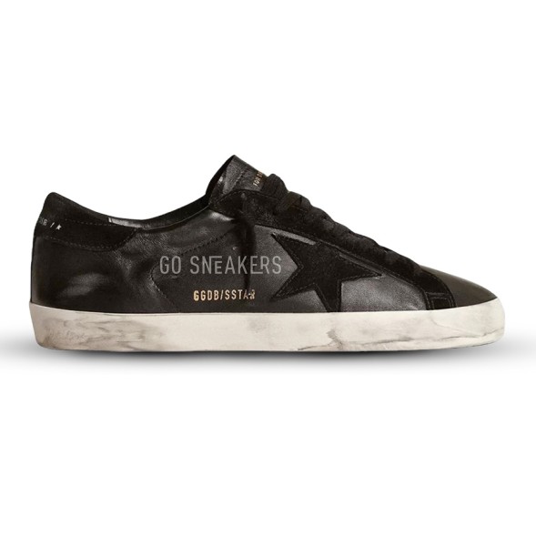 Мужские кеды Golden Goose Super-Star Men&amp;#039;s in Black Nappa With Black Suede Star and Heel Tab
