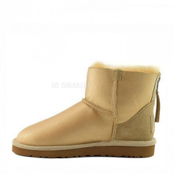 Mini Zip Metallic Soft Gold